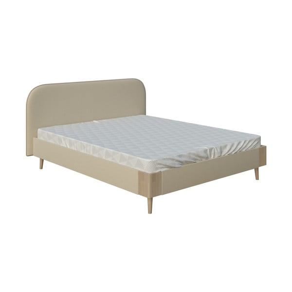 Lagom Plain Soft bézs kétszemélyes ágy, 160 x 200 cm - AzAlvásért