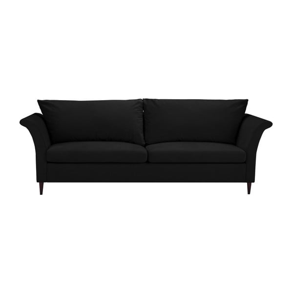Peony 3 személyes fekete kinyitható kanapé tárolóval - Mazzini Sofas