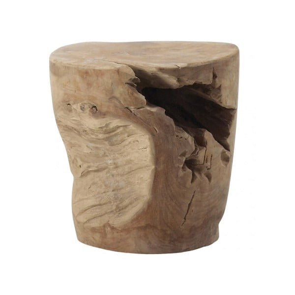 Teakfa kerek tárolóasztal ø 35 cm Tropicana – Kave Home