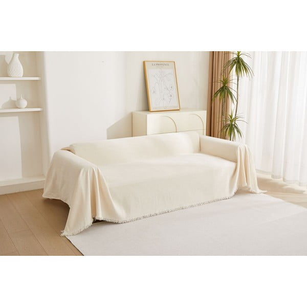 Krémszínű háromszemélyes kanapé huzat Talo – Filumi-image-1