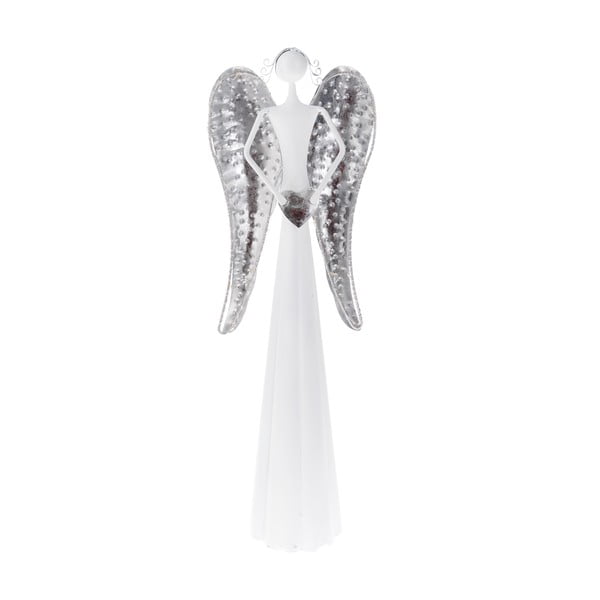 Fém angyal szobor LED fénnyel, 49 cm - Dakls
