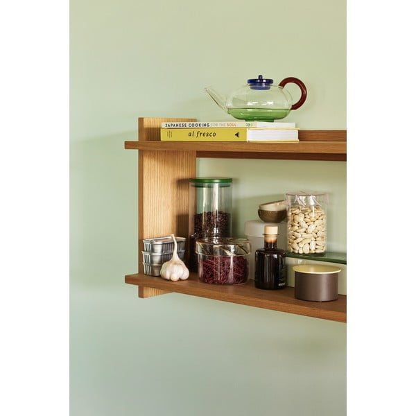 Natúr színű többszintes fali polc tölgyfa dekorral 62 cm Less – Hübsch-image-1