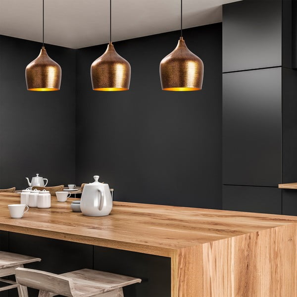 Rézszínű függőlámpa fém búrával ø 20 cm Murek – Opviq lights-image-2