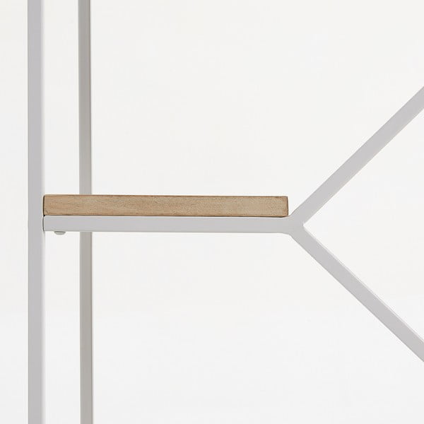 Pyke kisméretű fehér könyvespolc mangófa polcokkal - Kave Home-image-3