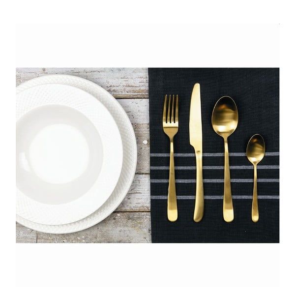 Aranyszínű acél evőeszköz készlet 24 db-os – VDE Tivoli 1996-image-2