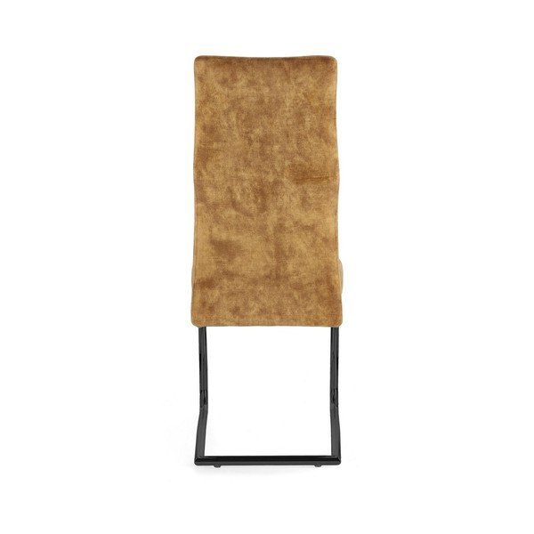 Mustársárga kárpitozott étkezőszék Thelma – Bizzotto-image-4