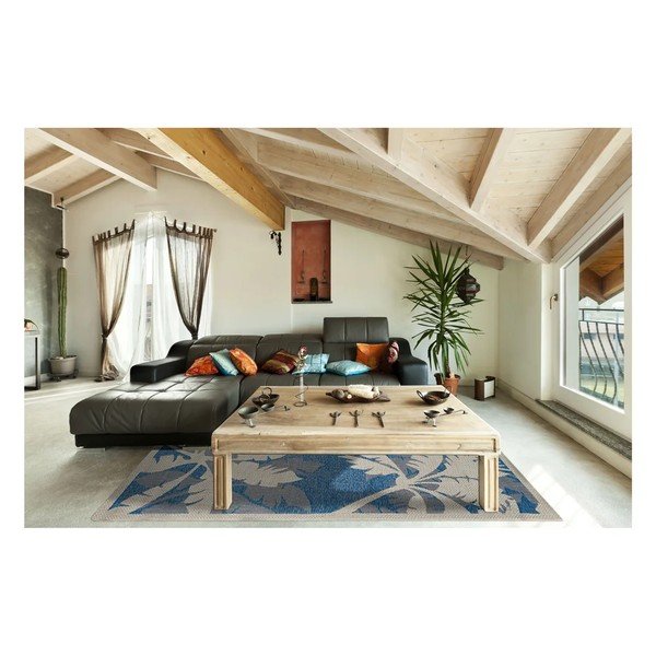 Palms kék-szürke kültéri szőnyeg, 160 x 230 cm - Floorita-image-3