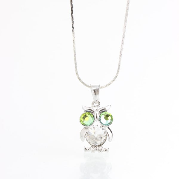 Green Owl Swarovski Elements nyaklánc - Laura Bruni