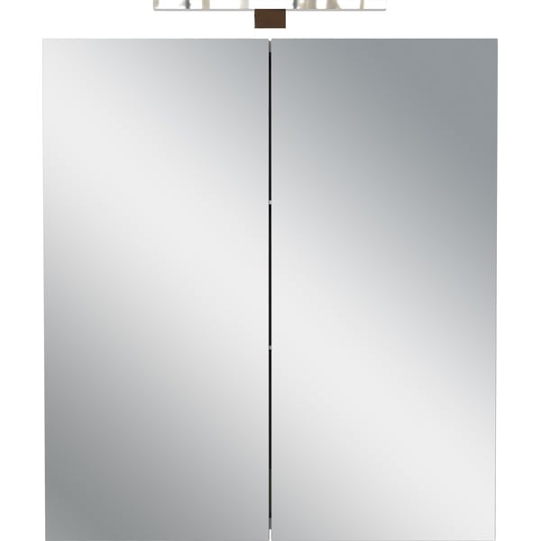 Krémszínű fali tükrös fürdőszoba szekrény 60x71 cm Arcena – Germania