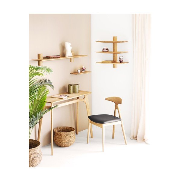 Világos natúr színű tölgyfa fali polc 42,5 cm Calcata – House Nordic-image-2