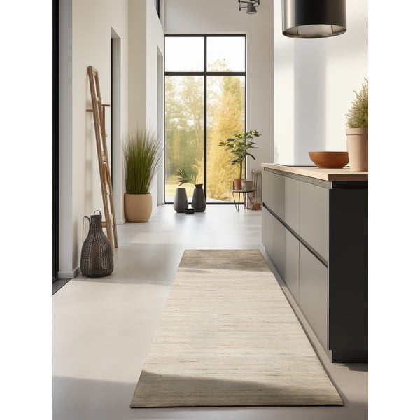 Bézs futószőnyeg 80x200 cm Handloom – Hanse Home-image-1