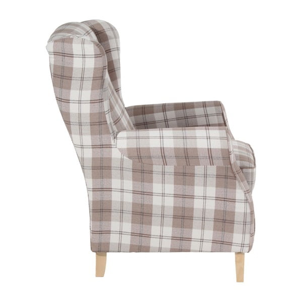 Lorris Vintage kockás füles fotel - Max Winzer-image-2
