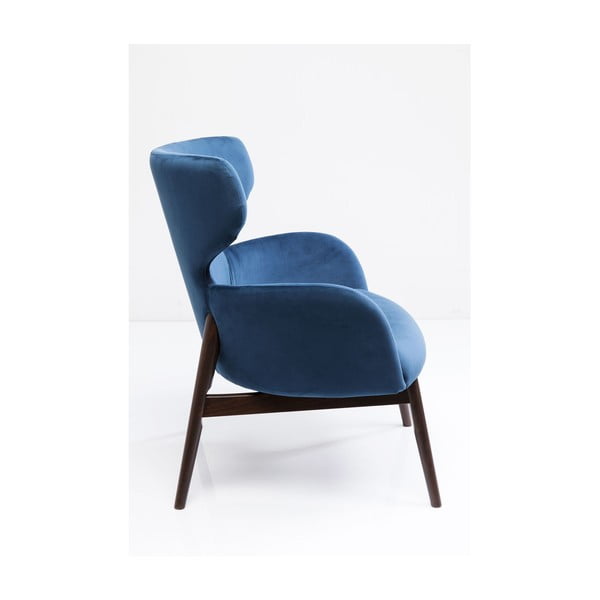 Aroha Velvet kék füles fotel - Kare Design-image-2