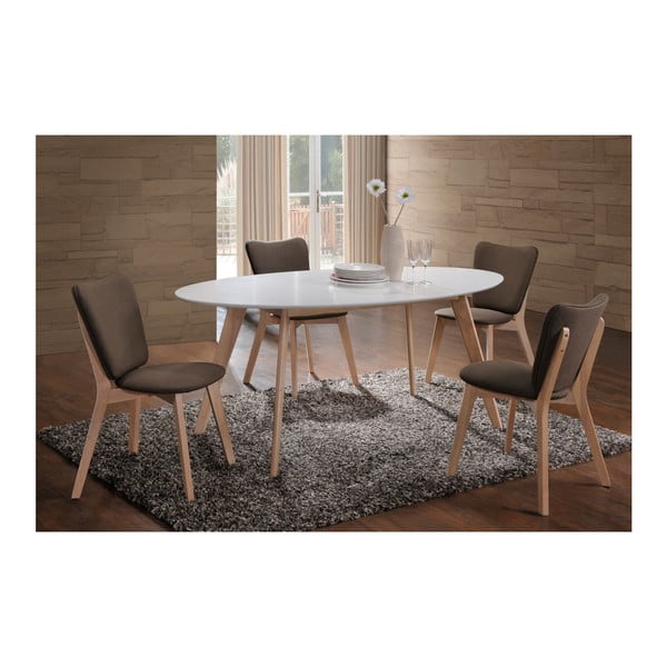 Montana fehér ovális étkezőasztal, 160 cm hosszú - Signal-image-1