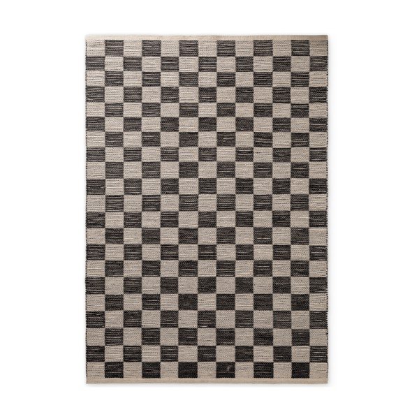 Fekete-krémszínű kétoldalas-kézi szövésű jutakeverék szőnyeg 120x170 cm Rex – Hanse Home