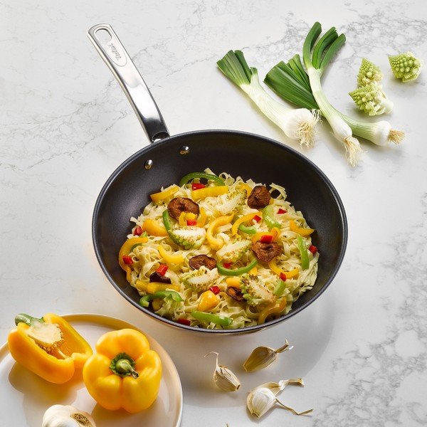 Wok rozsdamentes acél serpenyő tapadásmentes felülettel ø 28 cm Intuition B8171944 – Tefal-image-1