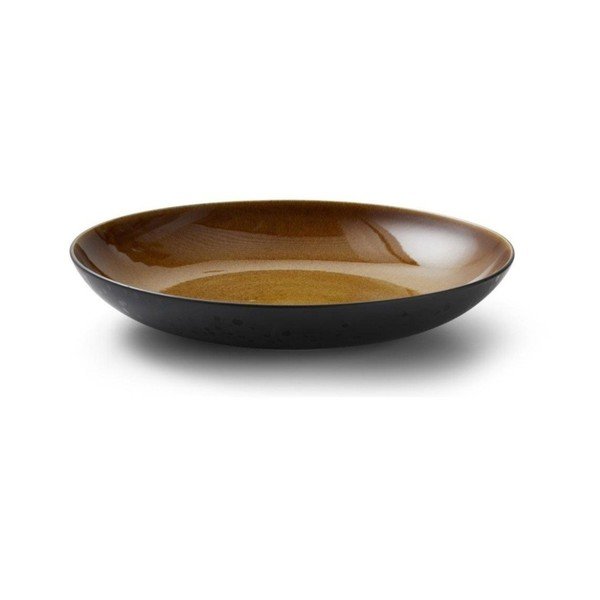 Fekete-borostyán színű kőedény tál ø 40 cm Gastro Black/Amber – Bitz
