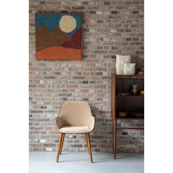 Bézs kárpitozott karfás étkezőfotel Taylor – Dutchbone-image-1