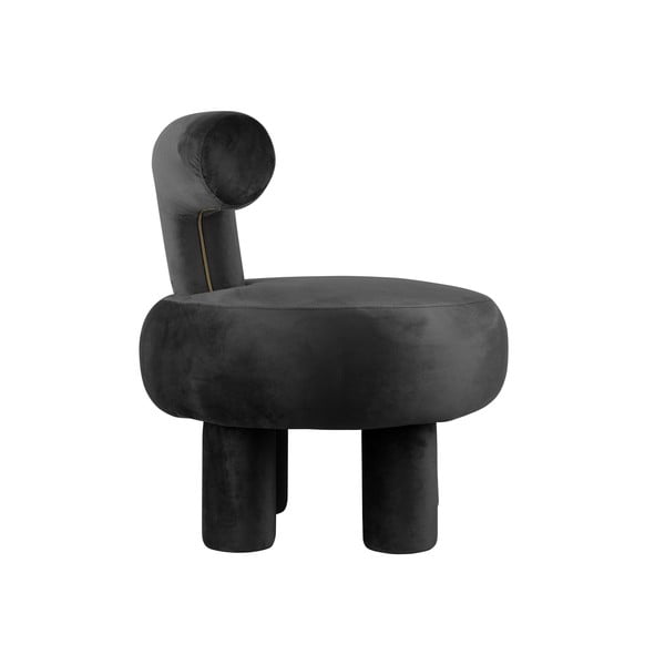 Fekete bársony fotel Abrazo – Leitmotiv-image-2