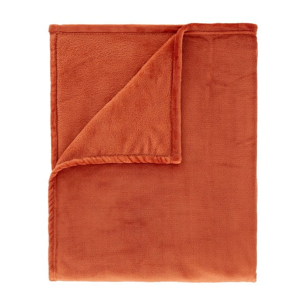 Narancssárga mikroplüss ágytakaró franciaágyra 200x240 cm Raschel – Catherine Lansfield-image-4