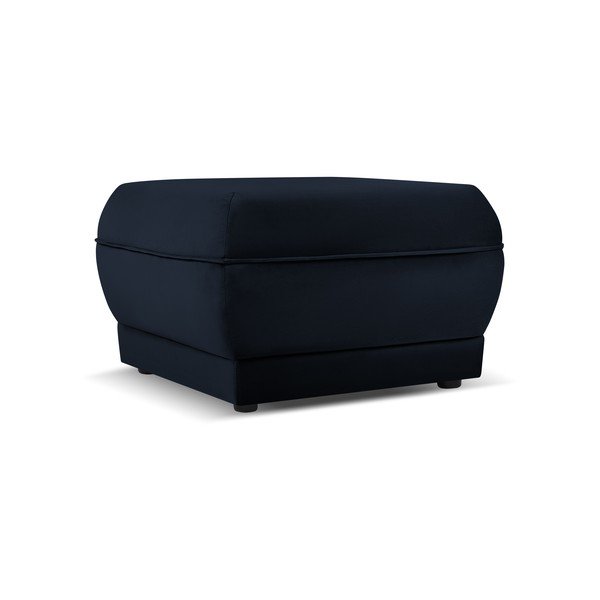 Sötétkék bársony puff Lando – Micadoni Home-image-2