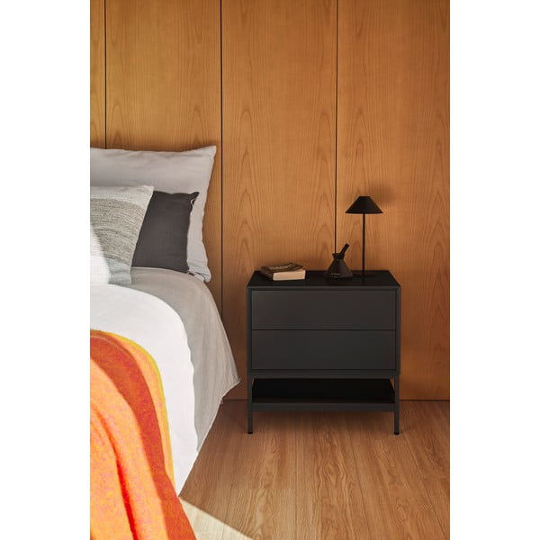 Fekete éjjeliszekrény Platt – Teulat-image-1