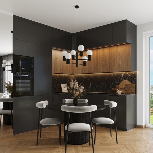 Fekete függőlámpa üveg búrával Orbital – Sollux-image-1