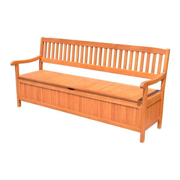 Houston eukaliptuszfa kerti pad tárolóhellyel, hosszúság 187 cm - Garden Pleasure-image-1