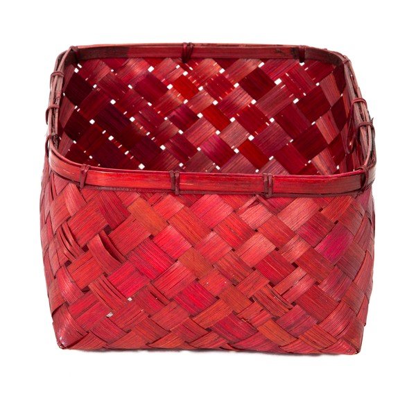 Hanoi piros bambusz tárolókosár, 30 x 23 cm - Compactor-image-2