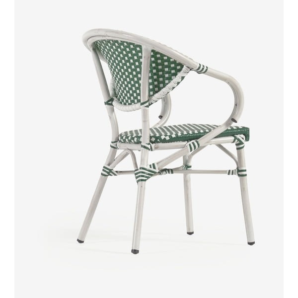 Marilyn zöld-fehér kültéri szék - Kave Home-image-1