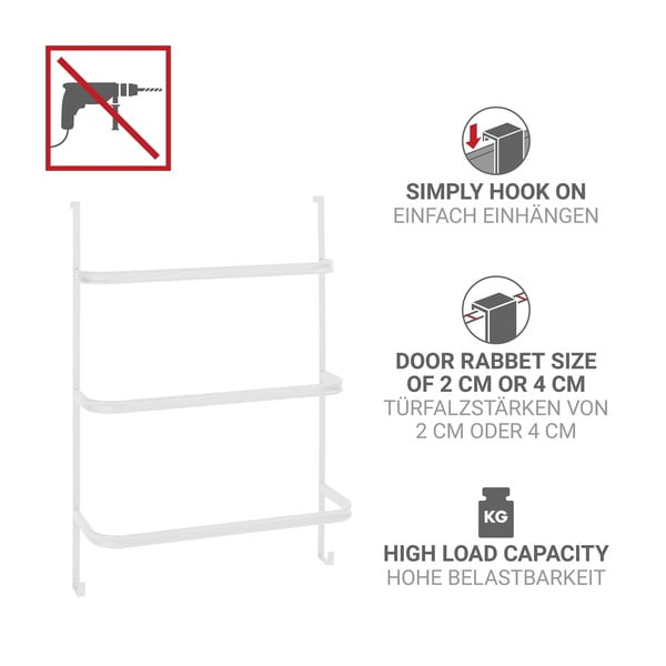 Matt fehér függő acél törölközőtartó Irpinia – Wenko-image-4