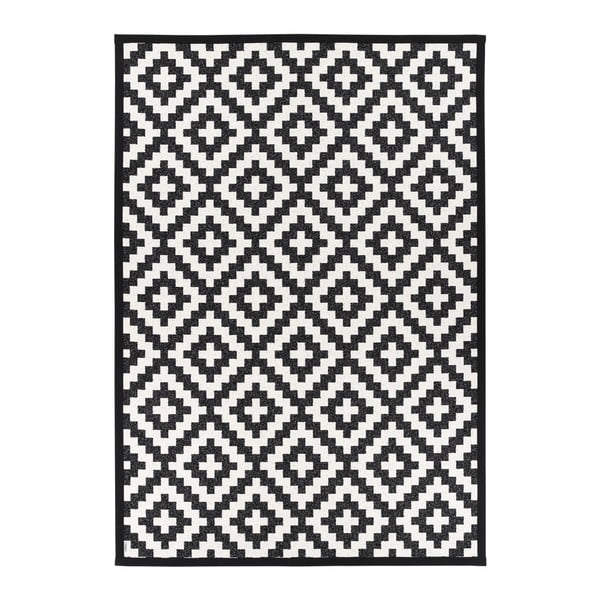 Viki fekete-fehér mintás kétoldalas szőnyeg, 160 x 230 cm - Narma-image-1