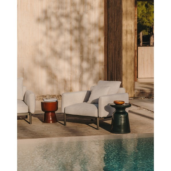 Kerámia kerek kerti tárolóasztal ø 41 cm Mesquida – Kave Home-image-1