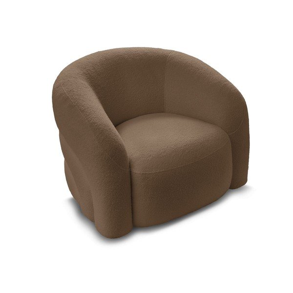 Barna forgó buklé fotel Elina – Bobochic Paris-image-4