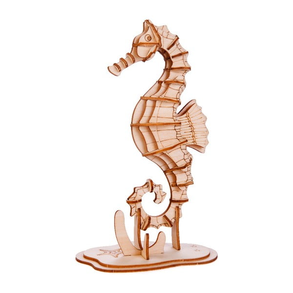 Seahorse 3D puzzle balsafából - Kikkerland