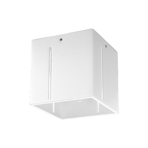 Fehér mennyezeti lámpa fém búrával 10x10 cm Pax – Sollux