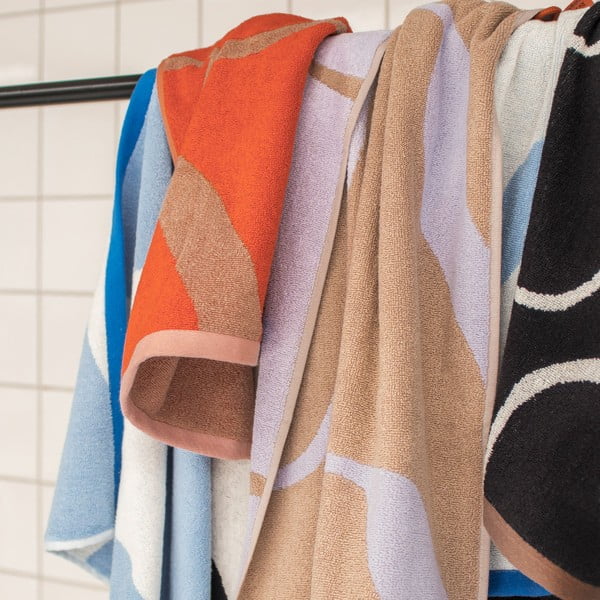 Fekete-fehér bio pamut törölköző szett 2 db-os 50x90 cm Nova Arte – Mette Ditmer Denmark-image-3