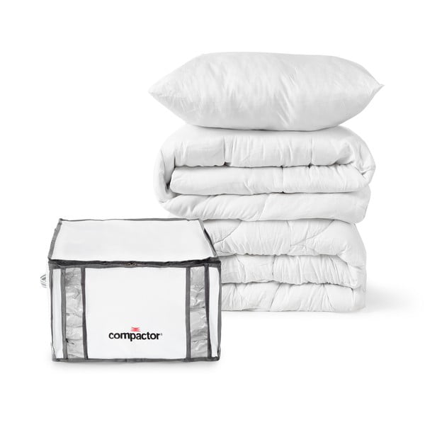 Vákuumos-megerősített textil ruhatároló doboz szett 2 db-os 42x25x25 cm Life – Compactor-image-1