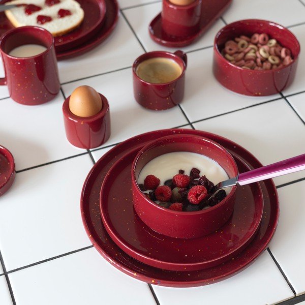 Borvörös porcelán tálka 500 ml Fika – ONA-image-1