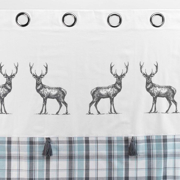 Fehér-kék függöny 140x240 cm Megeve – douceur d'intérieur-image-3