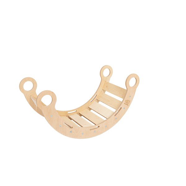 Natúr színű borovi fenyő hinta 39x75x38 cm Montessori – Meowbaby