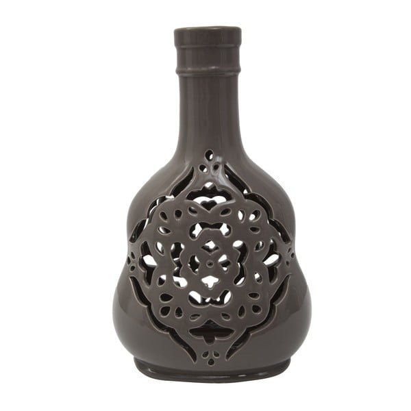 Carving szürke porcelán váza - Mauro Ferretti