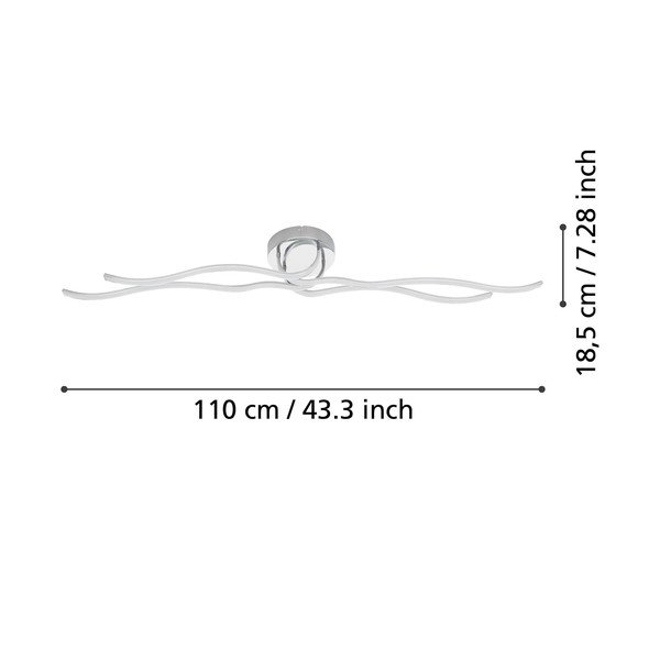 Ezüstszínű LED mennyezeti lámpa 16x108,5 cm RONCADE – EGLO-image-2