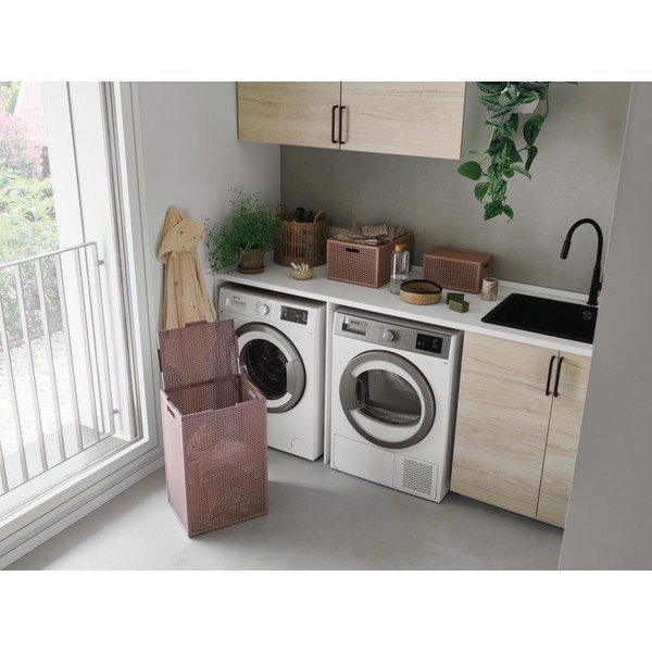 Törtrózsaszín újrahasznosított műanyag szennyeskosár 60 l Kaya – Curver-image-2