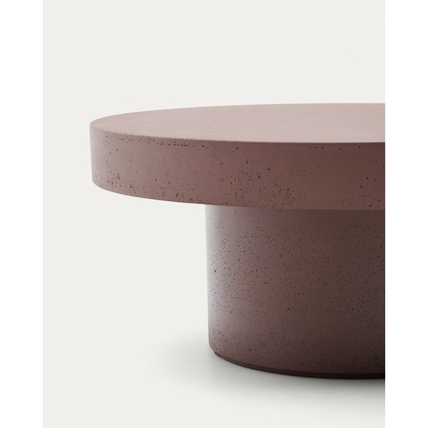 Beton kerek kerti dohányzóasztal ø 90 cm Aiguablava – Kave Home-image-3