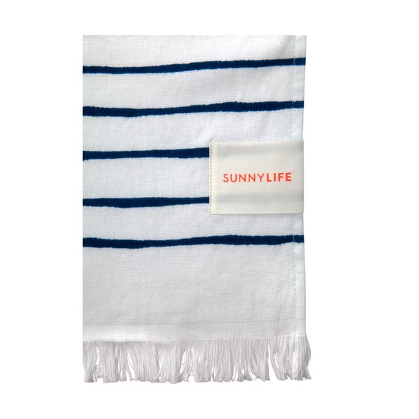 Nouveau Bleu kék-fehér strandtörölköző - Sunnylife-image-1