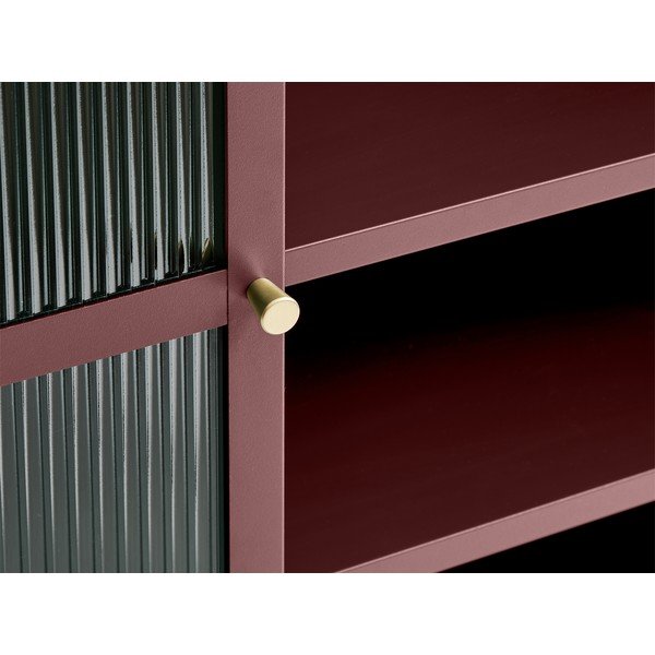 Piros fém tálalószekrény 111x140 cm Bronco – Unique Furniture-image-1