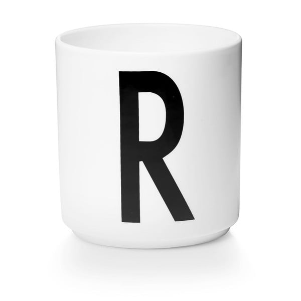 Personal R fehér porcelánbögre - Design Letters