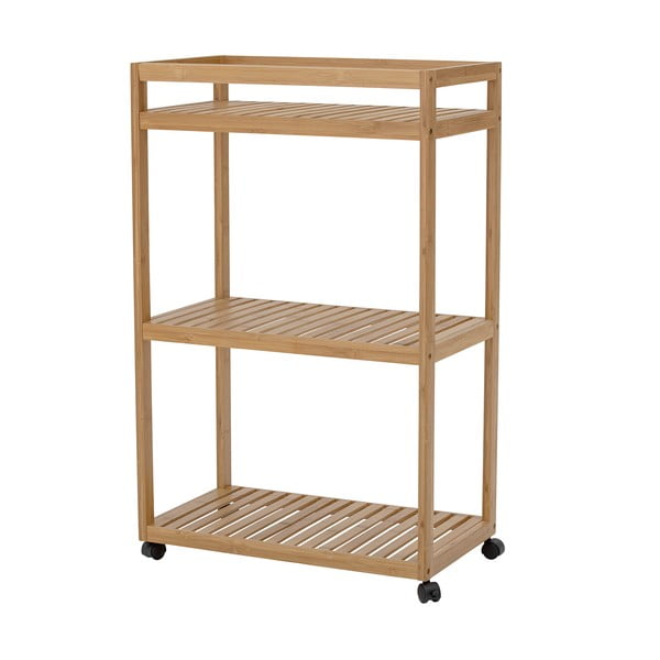 Bambusz gurulós polcos állvány 55x85 cm Aden - Bloomingville-image-1