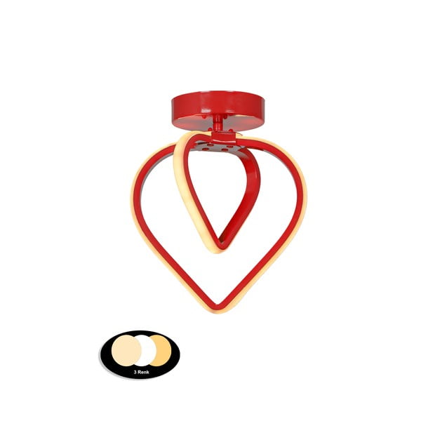 Piros fém LED mennyezeti lámpa Sevinc – Squid Lighting-image-2